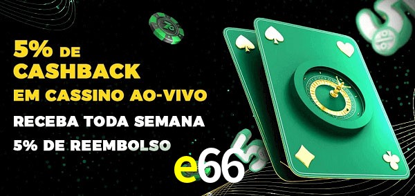 Promoções do cassino ao Vivo e66